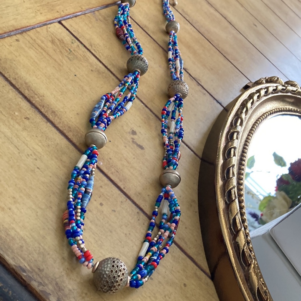 Chico Multicolor Beaded Strand Necklace - Boho Chic